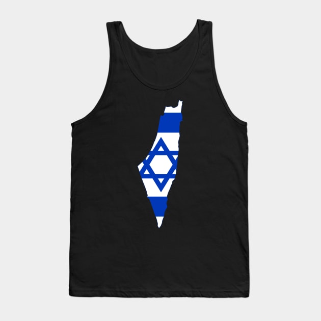 Israel Map with Flag of Israel` Tank Top by who_rajiv